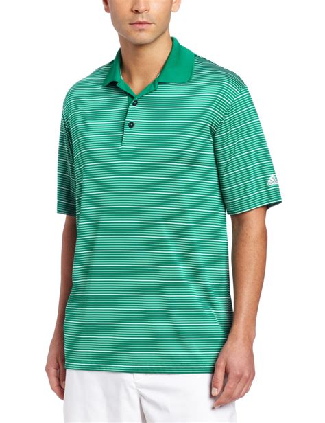 Adidas striped golf shirts